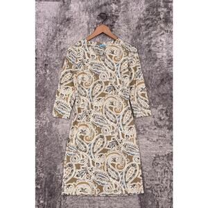 J McLaughlin Dress XS Womens Catalina Cloth Paisley Long Sleeve Mini